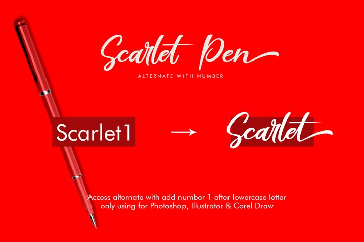 Ejemplo de fuente Scarlet Pen #5